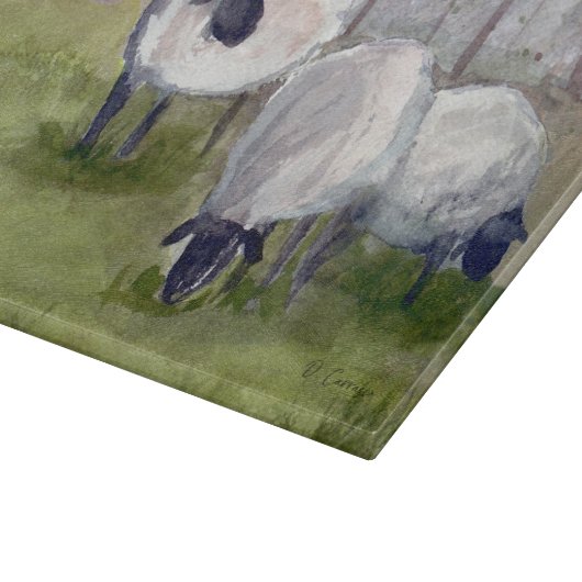 Rustische graasschapen snijplank (Hoek)