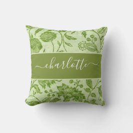 Rustische  groene Floral Kussen