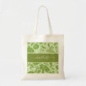 Rustische  groene Floral Tote Bag (Voorkant)