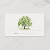 Rustische groene Waterverf Willow Tree Boerderij W Plaatskaartje (Achterkant)