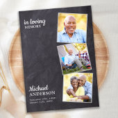 Rustische herdenking van het leven 3 Foto's Memori Kaart