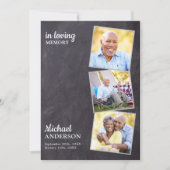 Rustische herdenking van het leven 3 Foto's Memori Kaart (Voorkant)