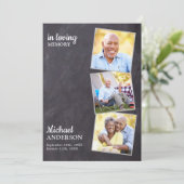 Rustische herdenking van het leven 3 Foto's Memori Kaart (Staand voorkant)