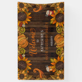 Rustische Herfst | Autumn Birthday Party Welcome B Spandoek (Verticaal)