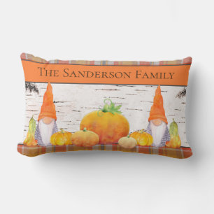 Rustische Herfst Autumn Gnome oranje gipsplaat met Kussen