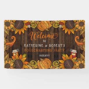 Rustische Herfst Autumn Housewarming Welcome Ban Spandoek
