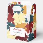 Rustische Herfst Autumn Leaves Bedankdoosjes (Geopend)