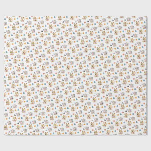 Rustische Herfst Autumn Leaves Cadeaupapier (Vlak)