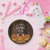 Rustische Herfst |Autumn Pumpkin |Verlaat van Birt Papieren Bordje (Feest)