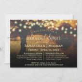 Rustische herfst Boom Lights Wedding Rehearsal Din Kaart (Voorkant)