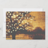 Rustische herfst Boom Lights Wedding Rehearsal Din Kaart (Achterkant)