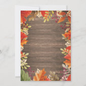 Rustische Herfst Boy Baby shower Uitnodiging (Achterkant)