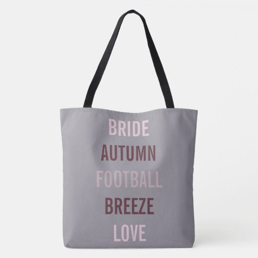 Rustische herfst-bride die in de liefdestheater sp tote bag (Achterkant)
