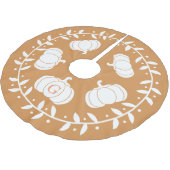 Rustische Herfst Elegant White Pumpkins & Oranje Kerstboom Rok (Gekanteld)