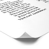 Rustische Herfst Floral 16 Tafel-bruiloft Poster (Hoek)