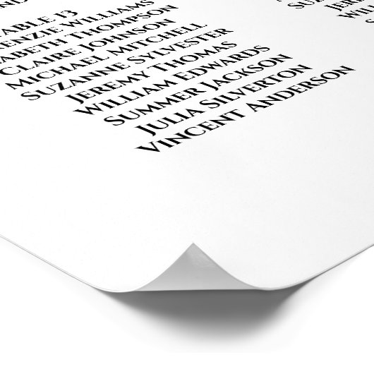 Rustische Herfst Floral 16 Tafel-bruiloft Poster (Hoek)