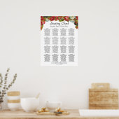 Rustische Herfst Floral 16 Tafel-bruiloft Poster (Keuken)