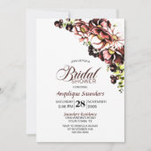 Rustische Herfst Floral Bridal Shower Kaart (Voorkant)