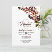 Rustische Herfst Floral Bridal Shower Kaart (Staand voorkant)