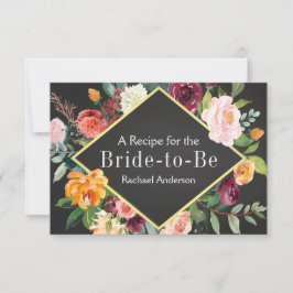 Rustische Herfst Floral favoriete recept Kaart