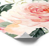 Rustische Herfst Floral Unplugged Ceremony Wedding Poster (Hoek)