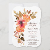 Rustische Herfst Floral Vrijgezellenfeest Kaart (Voorkant)