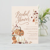 Rustische Herfst Floral Vrijgezellenfeest Kaart (Staand voorkant)