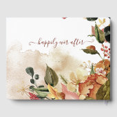 Rustische Herfst Floral Wedding Gastenboek (Achterkant)