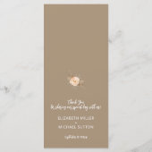 Rustische Herfst Floral Wedding Menu (Achterkant)