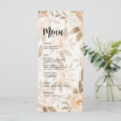 Rustische Herfst Floral Wedding Menu (Staand voorkant)