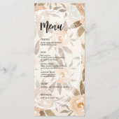 Rustische Herfst Floral Wedding Menu (Voorkant)