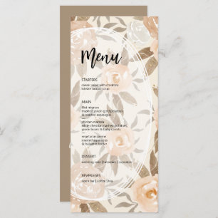 Rustische Herfst Floral Wedding Menu