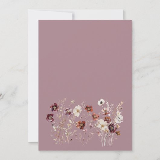 Rustische Herfst Floral Wedding Save The Date (Achterkant)