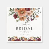 Rustische Herfst Floral Wedding Servet (Voorkant)