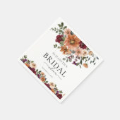 Rustische Herfst Floral Wedding Servet (Hoek)