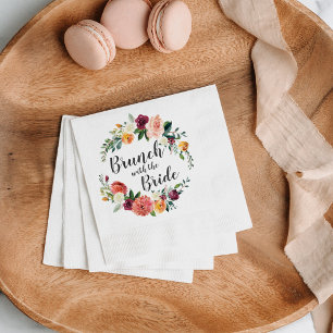 Rustische Herfst Floral Wreath Brunch met de Bride Servet