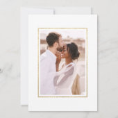 Rustische Herfst Gold Floral Pumpkin Weddenfoto Kaart (Achterkant)