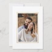 Rustische Herfst Gold Floral Pumpkin Weddenfoto Save The Date (Achterkant)