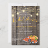 Rustische Herfst Harvest Barnwood Lights Vrijgezel Kaart (Voorkant)