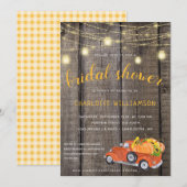 Rustische Herfst Harvest Barnwood Lights Vrijgezel Kaart (Voorkant / Achterkant)