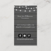 Rustische Herfst Harvest  Truck Barn Wood Visitekaartje (Achterkant)