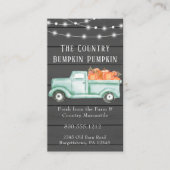 Rustische Herfst Harvest  Truck Barn Wood Visitekaartje (Voorkant)