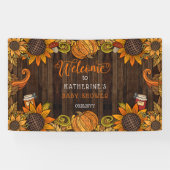 Rustische Herfst | Herfst Baby shower Welkom Spandoek (Horizontaal)