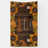 Rustische Herfst | Herfst Baby shower Welkom Spandoek (Verticaal)