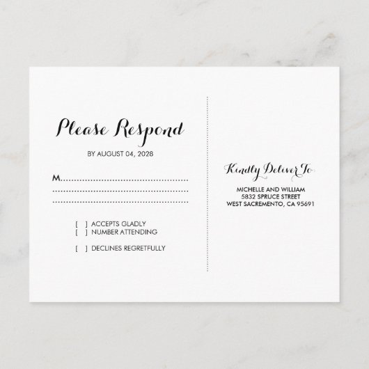 Rustische Herfst herfst Boom Twinkle Light Wedding Uitnodiging Briefkaart (Achterkant)