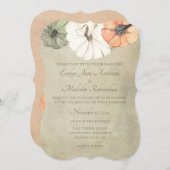 Rustische Herfst herfst White, Oranje pompoenen br Kaart (Voorkant / Achterkant)