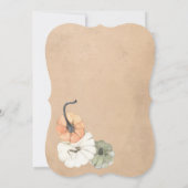 Rustische Herfst herfst White, Oranje pompoenen br Kaart (Achterkant)