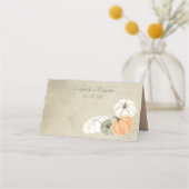 Rustische Herfst herfst White, Oranje pompoenen br Plaatskaartje (Achterkant)