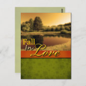 Rustische Herfst in Briefkaart voor liefdesweddens (Voorkant / Achterkant)