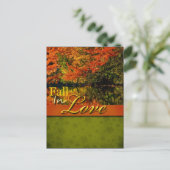 Rustische Herfst in Briefkaart voor liefdesweddens (Staand voorkant)